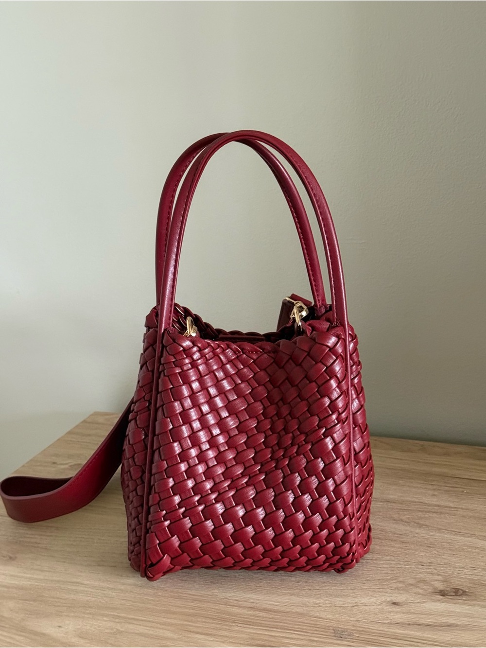 Anthropologie Mini Hollace Tote – Burgundy/Wine – NWOT